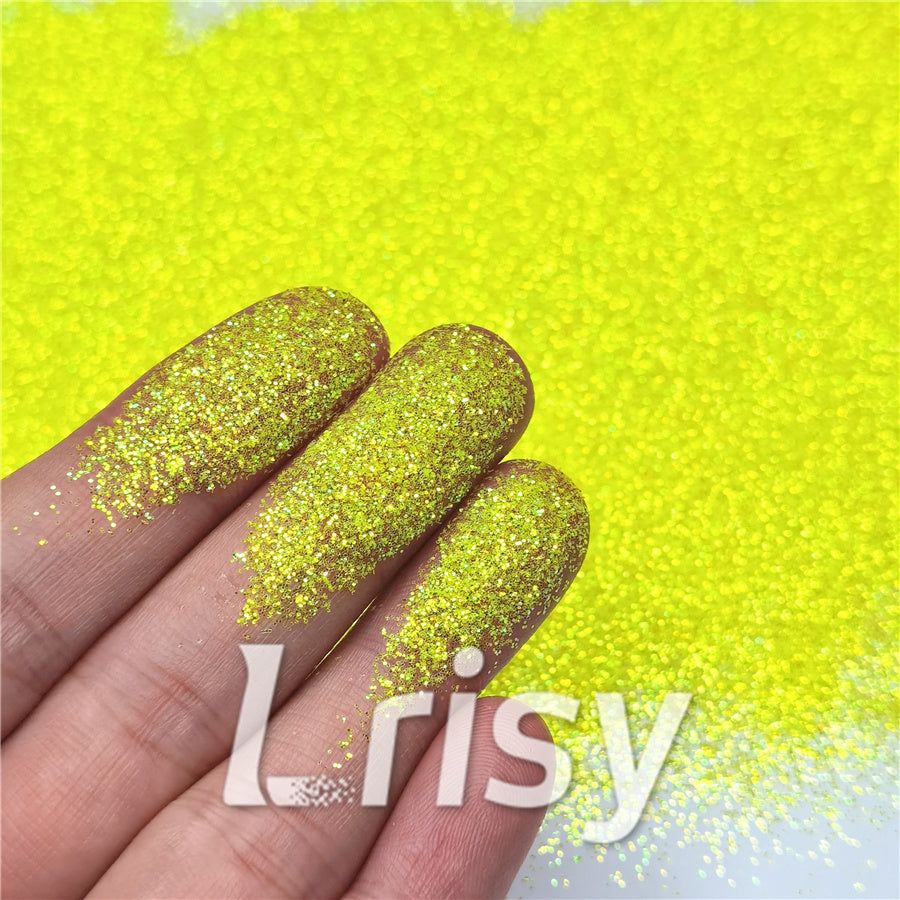 0.3mm Fluorescent Green High Brightness Iridescent Glitter FC330