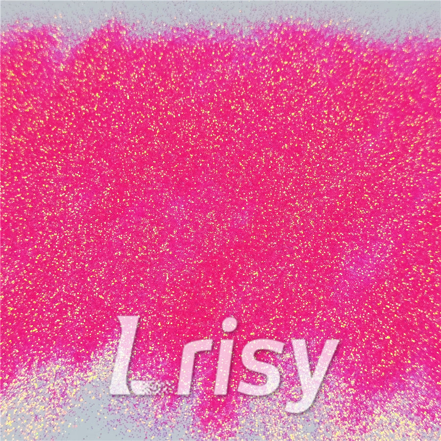 0.3mm Fluorescent Pink High Brightness Iridescent Glitter FC339
