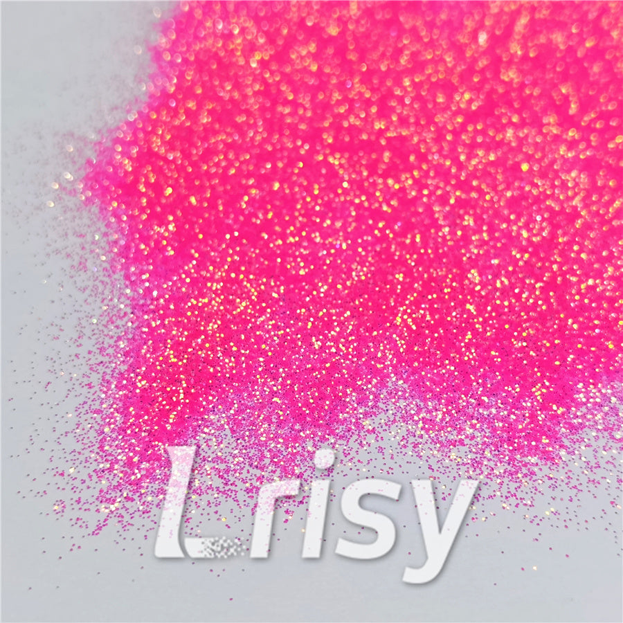 0.3mm Fluorescent Pink High Brightness Iridescent Glitter FC339
