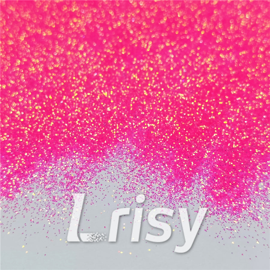 0.3mm Fluorescent Pink High Brightness Iridescent Glitter FC339