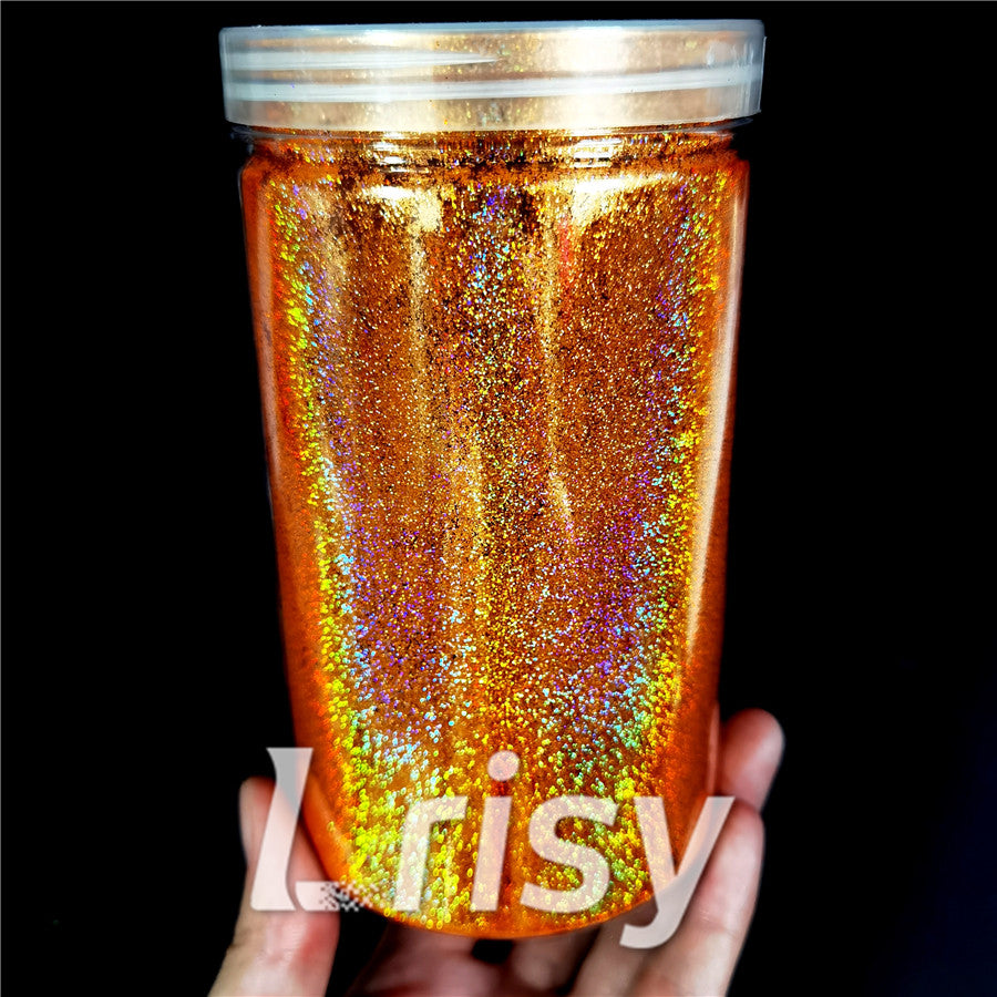 0.2mm Holographic Pigment Orange Gold Glitter Cosmetic Grade SLG014-N