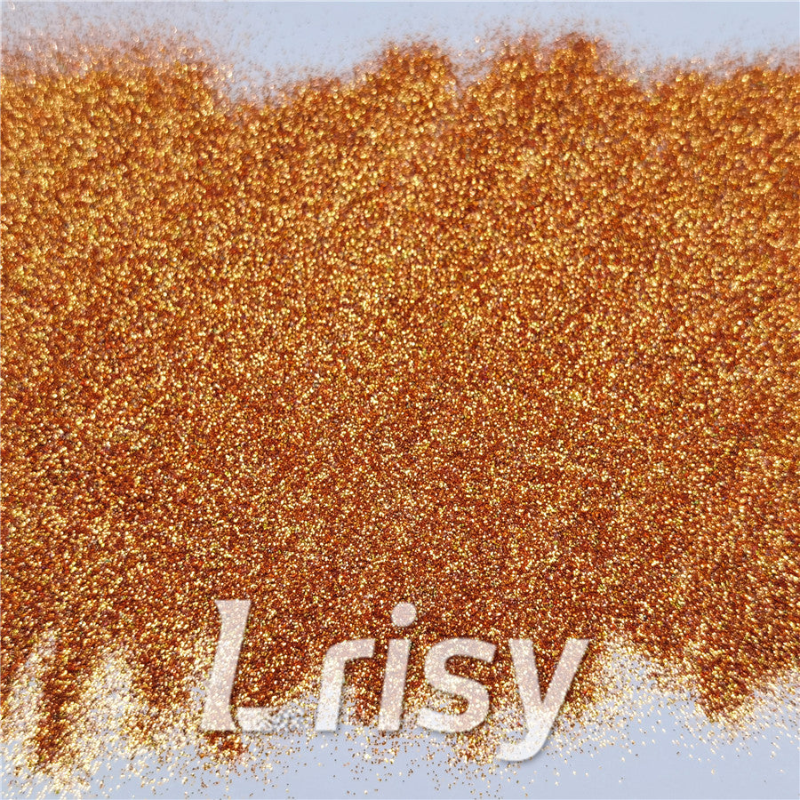 0.2mm Holographic Pigment Orange Gold Glitter Cosmetic Grade SLG014-N