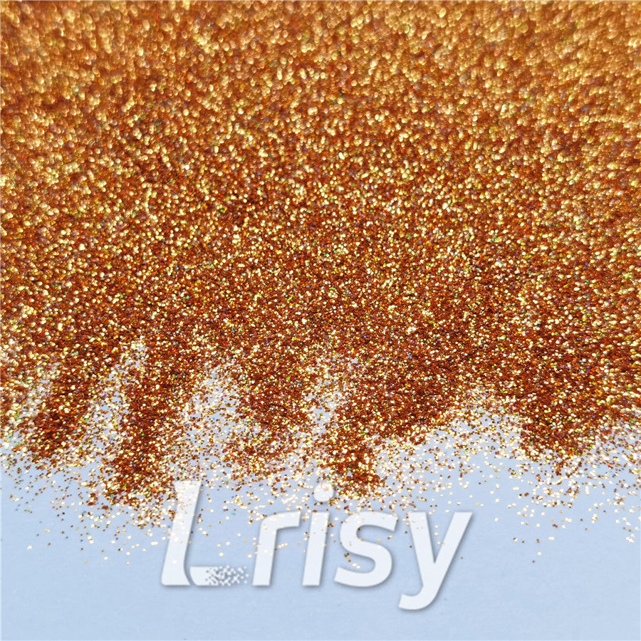 0.2mm Holographic Pigment Orange Gold Glitter Cosmetic Grade SLG014-N