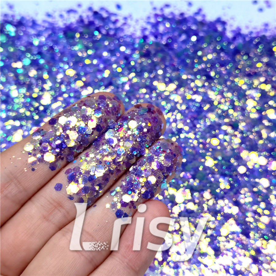 General Mixed Fluorescent Purple High Brightness Glitter FC336