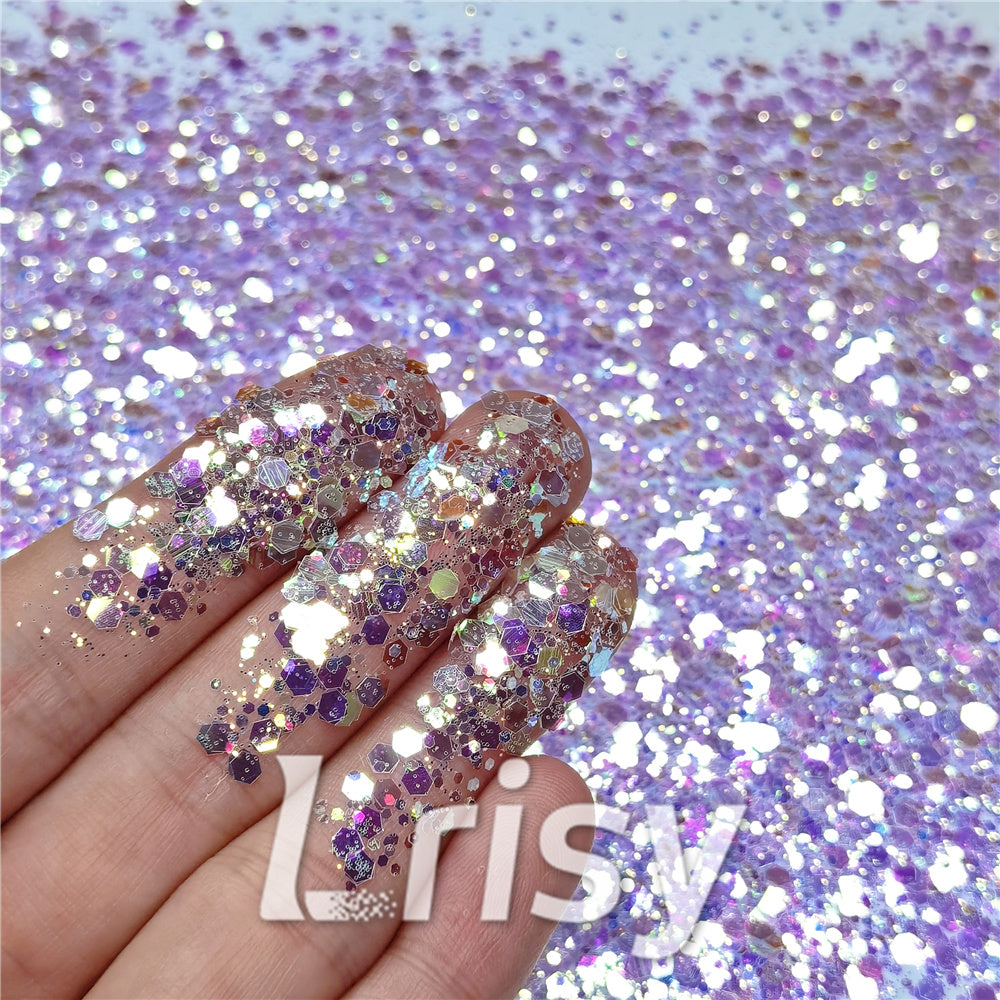 General Mixed High Brightness Purple Glitter FC-NIB