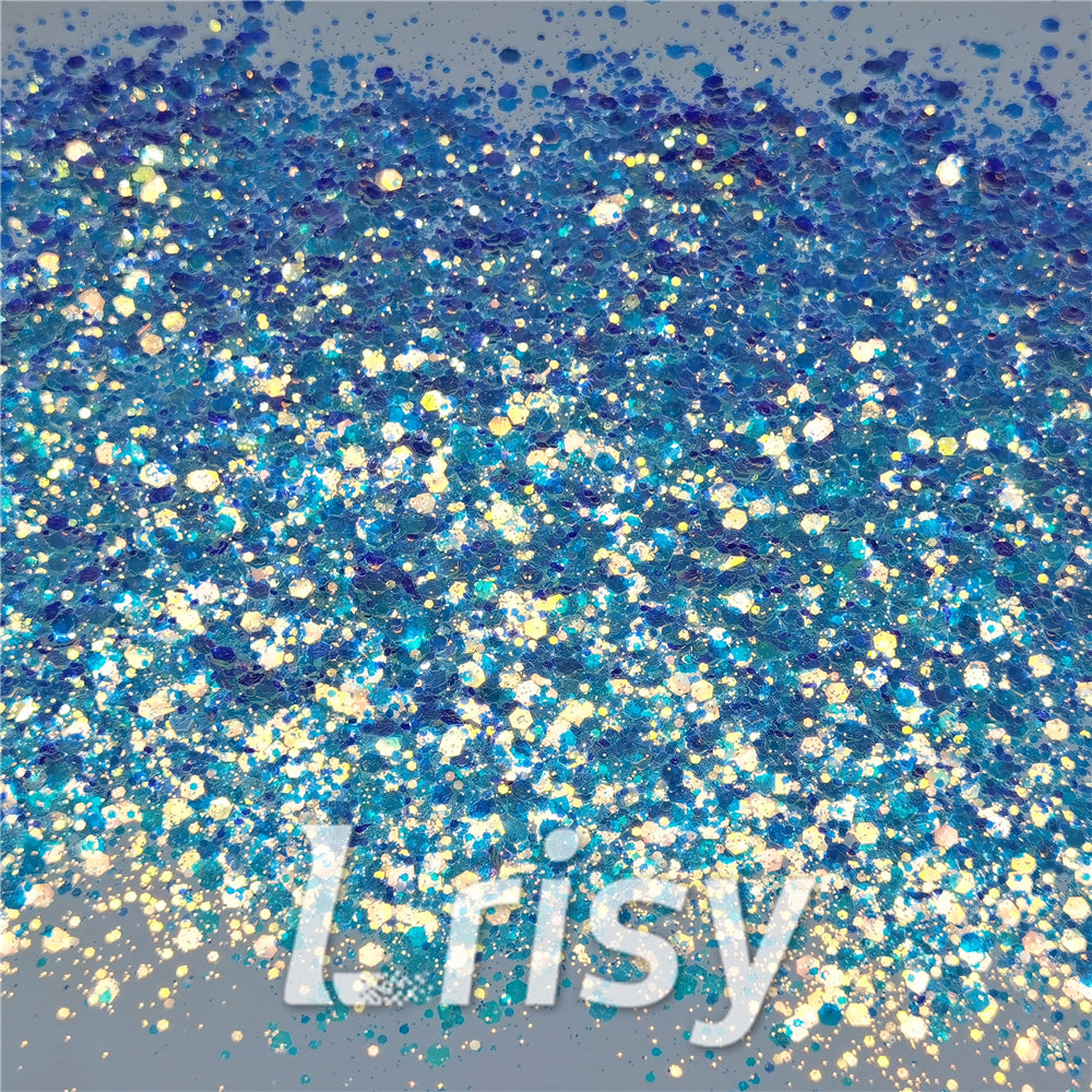 General Mixed High Brightness Ice Blue Glitter FC-F321R
