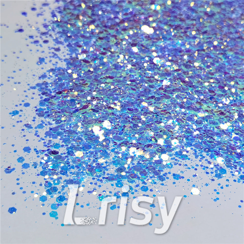 General Mixed High Brightness Ice Blue Glitter FC-F321R