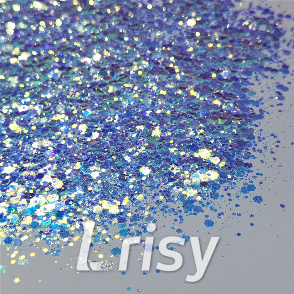 General Mixed High Brightness Ice Blue Glitter FC-F321R