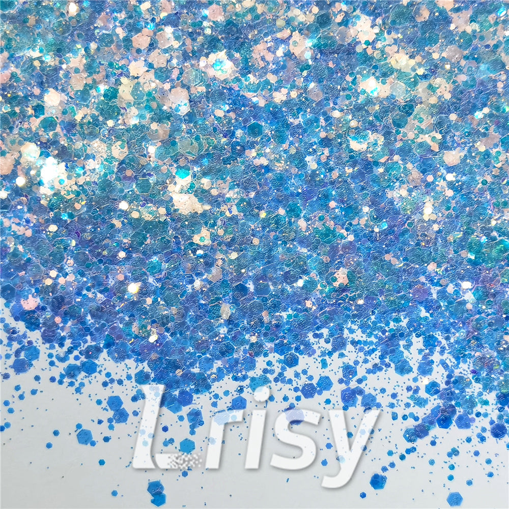 General Mixed High Brightness Ice Blue Glitter FC-F321R