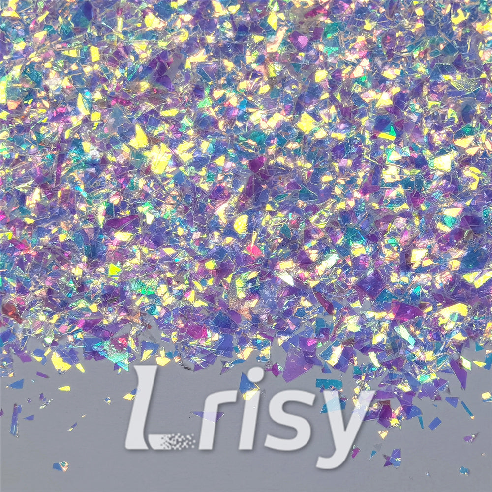 Iridescent Cellophane Glitter Flakes Shard C004 4x4