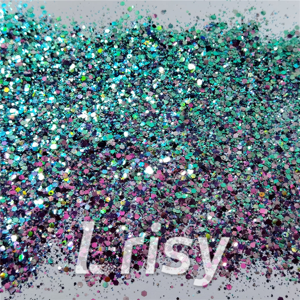 General Mixed Iridescent Phantom Blue Glitter C-BSL7140