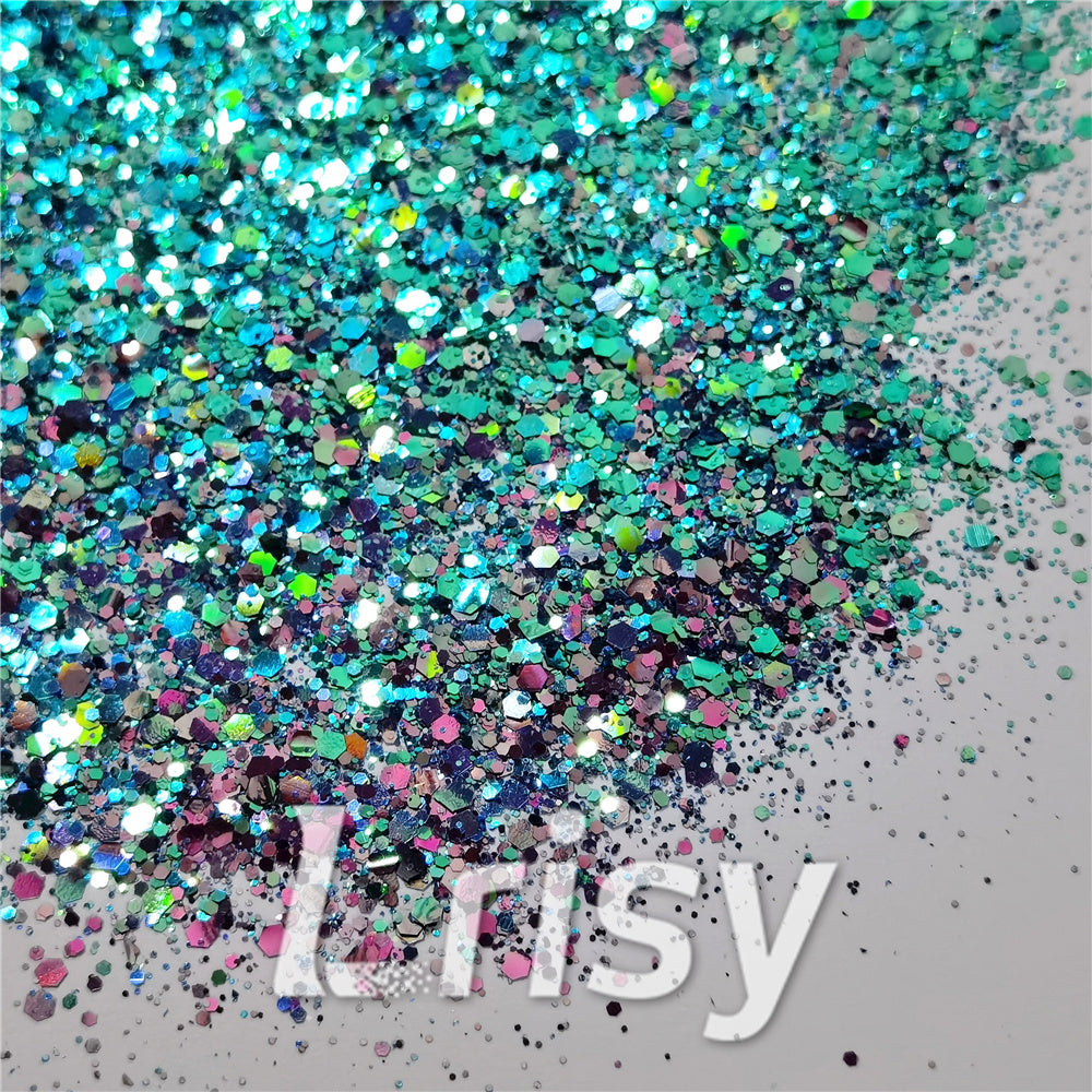 General Mixed Iridescent Phantom Blue Glitter C-BSL7140