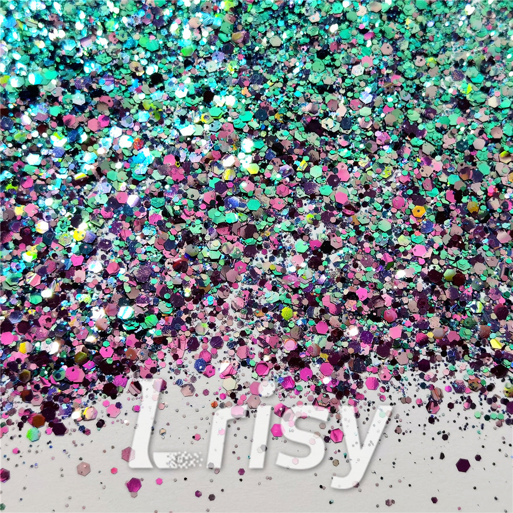 General Mixed Iridescent Phantom Blue Glitter C-BSL7140