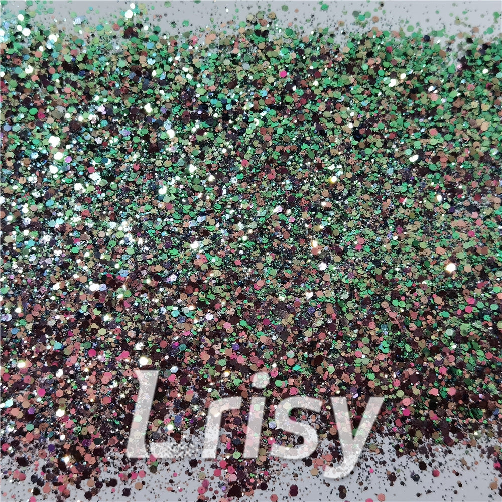 General Mixed Iridescent Phantom Green Glitter C-BSL7150