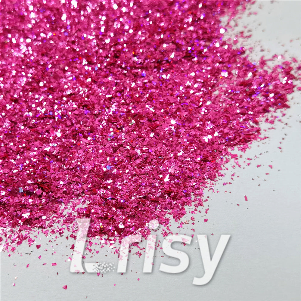 2x2 Glitter Holo Shards (Flakes) Holographic Pigment Rose Red Glitter SLG016-N