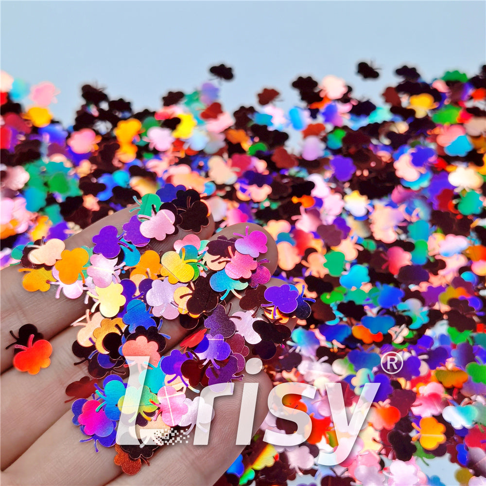 9mm Butterfly Shaped Holographic Hazy Pink Glitter LB0911