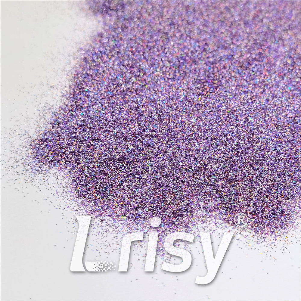 0.2mm Professional Cosmetic Glitter For Lip Gloss Holographic Light Purple FCHL802A