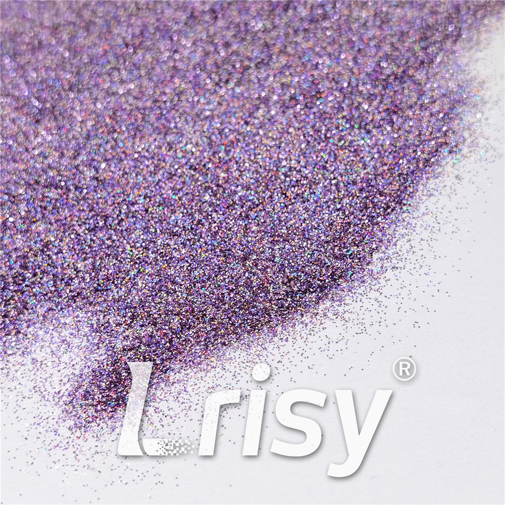 0.2mm Professional Cosmetic Glitter For Lip Gloss Holographic Light Purple FCHL802A