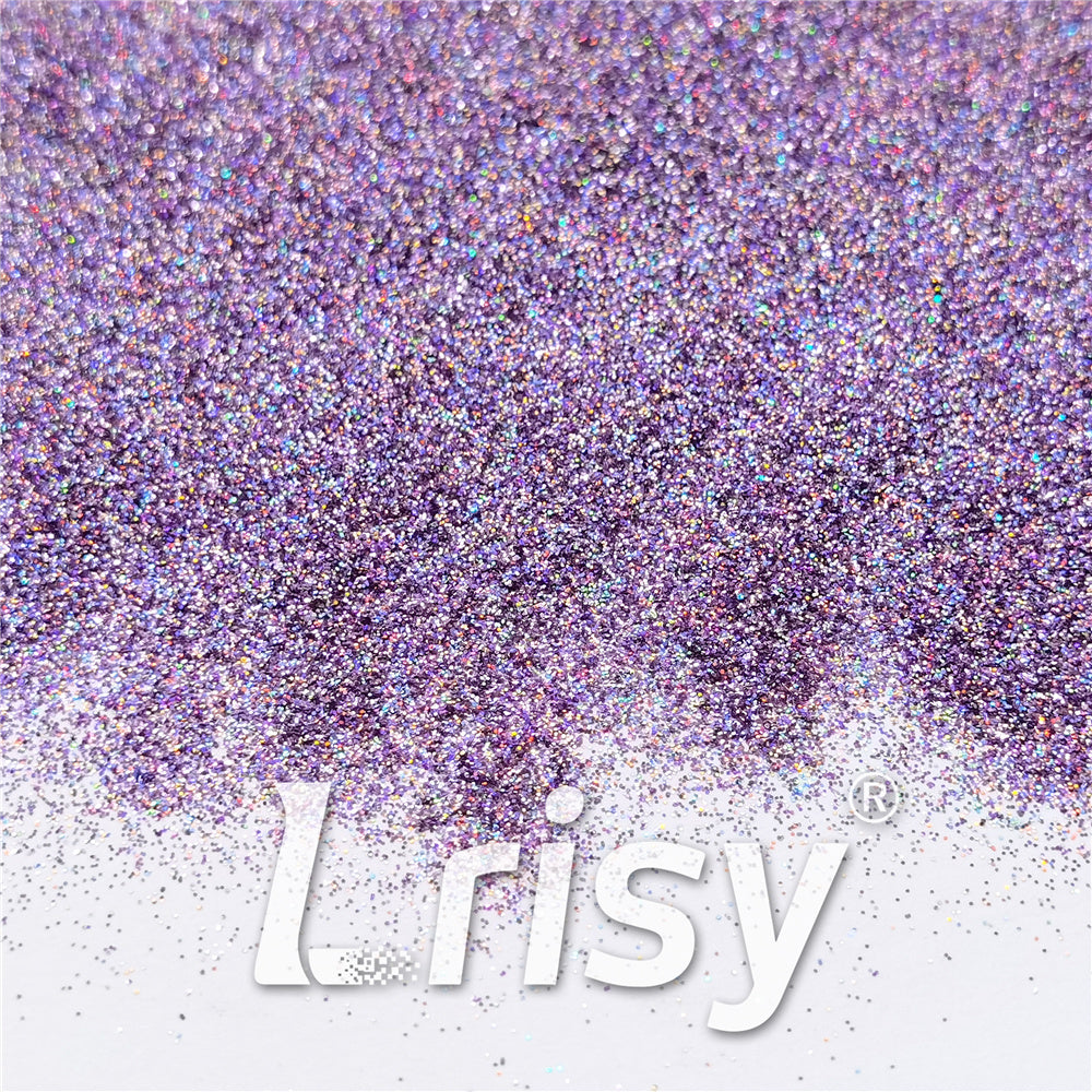 0.2mm Professional Cosmetic Glitter For Lip Gloss Holographic Light Purple FCHL802A