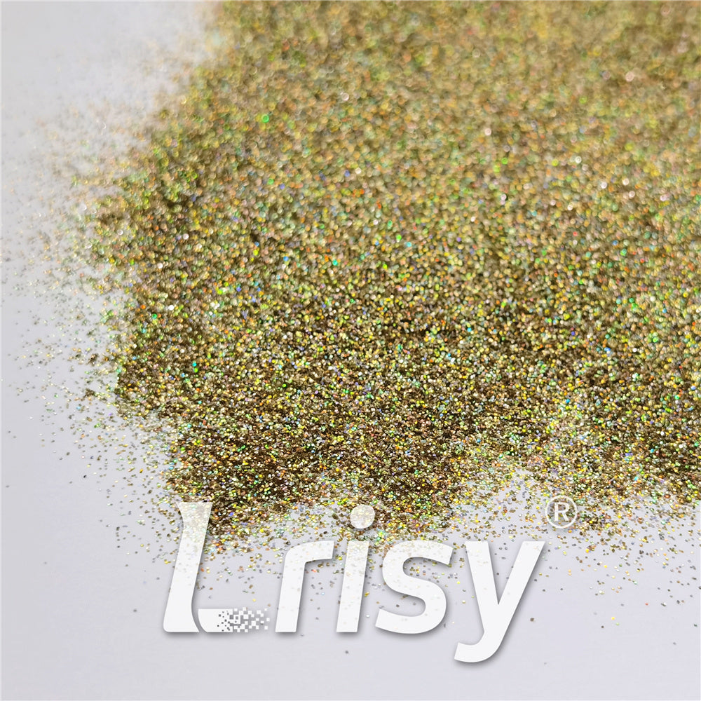 0.2mm Professional Cosmetic Glitter For Lip Gloss Holographic Light Gold FCHL222