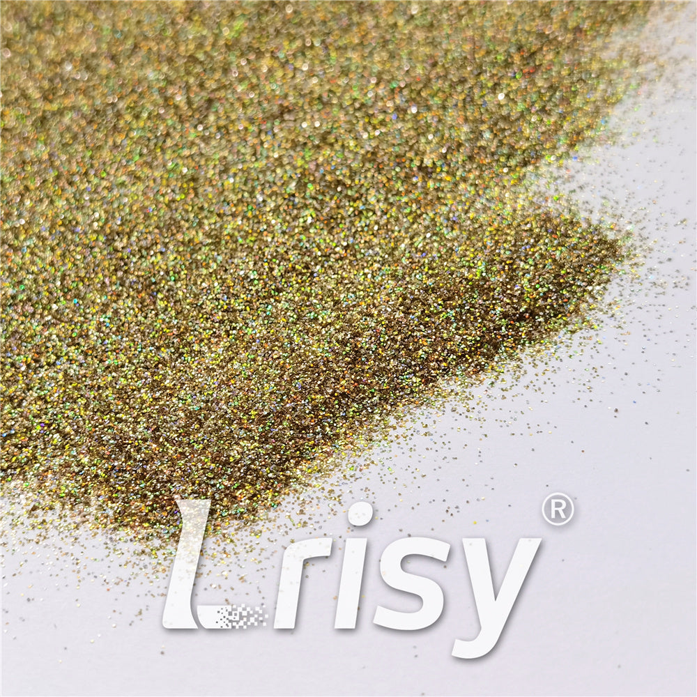 0.2mm Professional Cosmetic Glitter For Lip Gloss Holographic Light Gold FCHL222