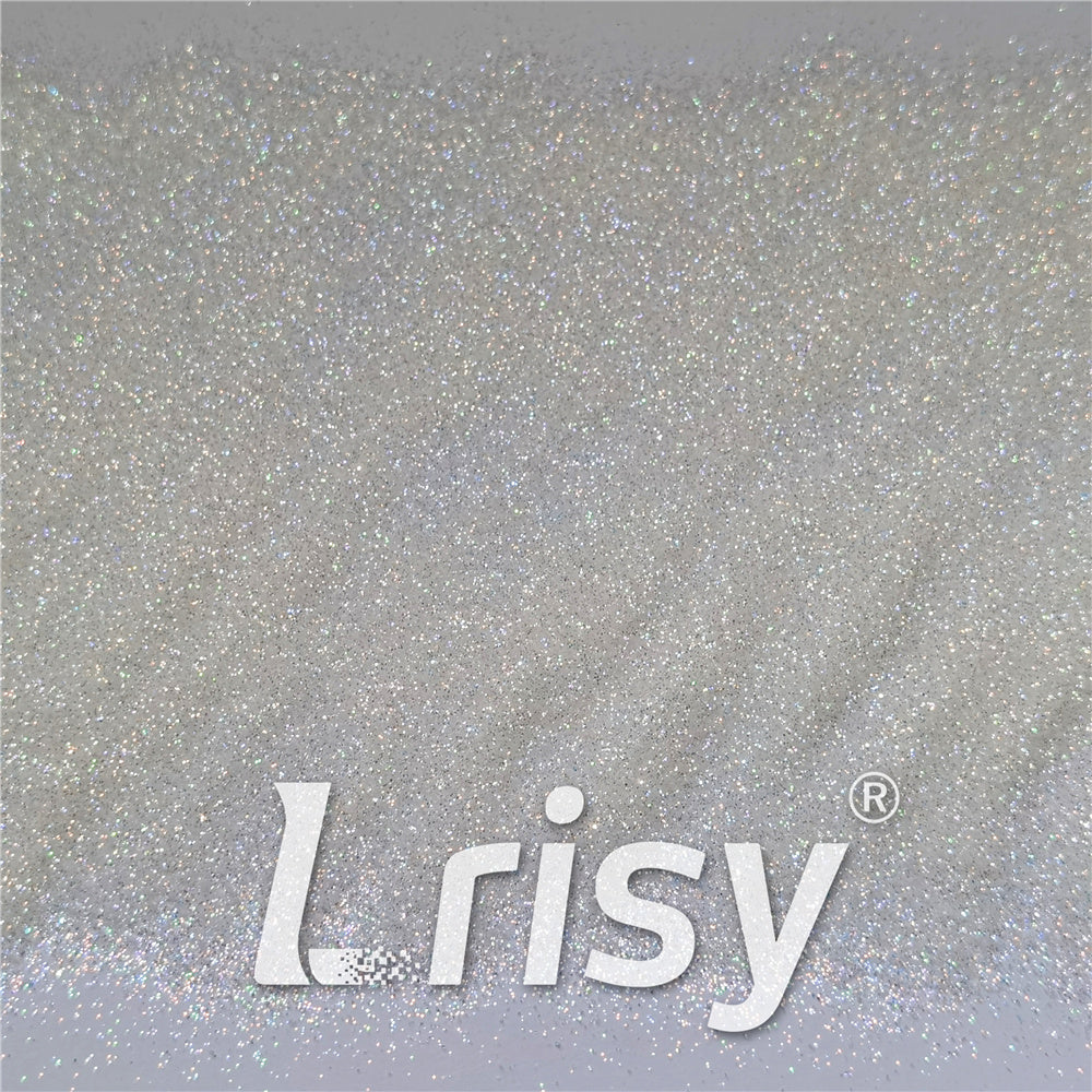 0.3mm Rainbow and White Iridescent Glitter C022