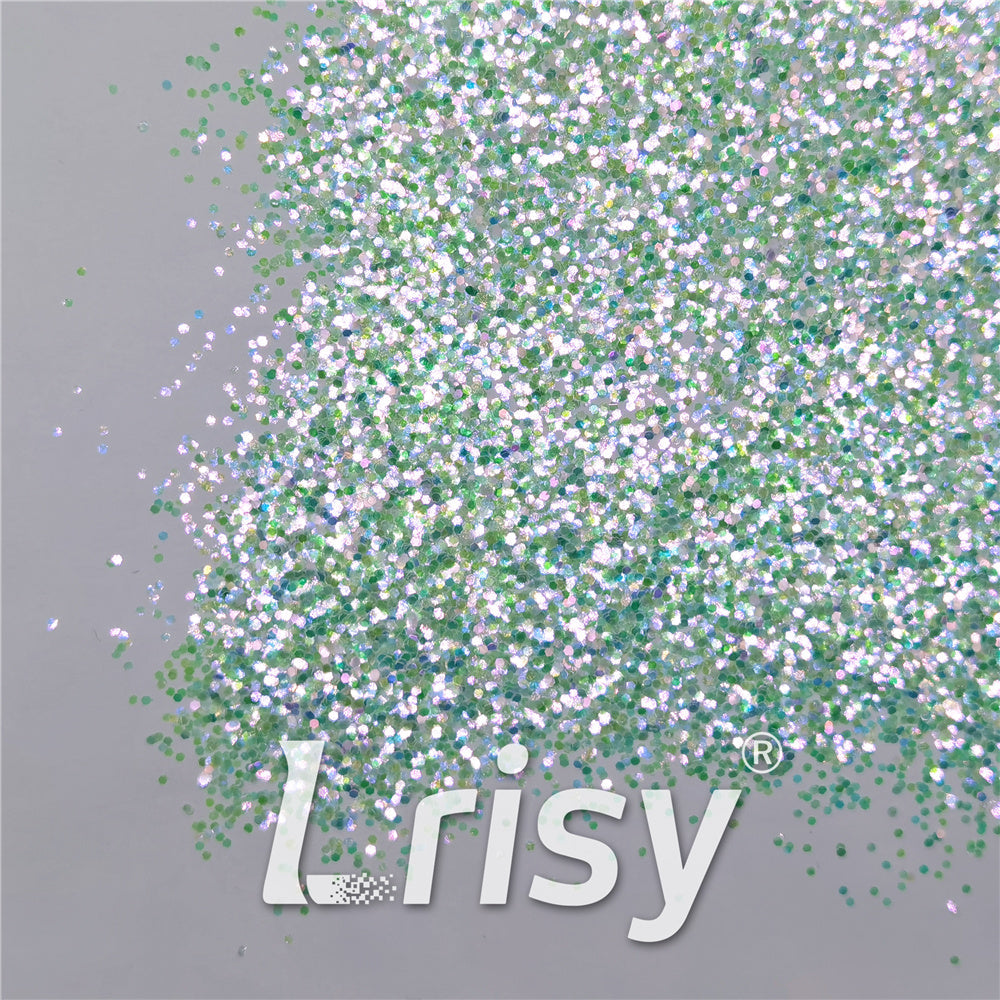 1mm High Brightness Iridescent Green Chunky Glitter FC325