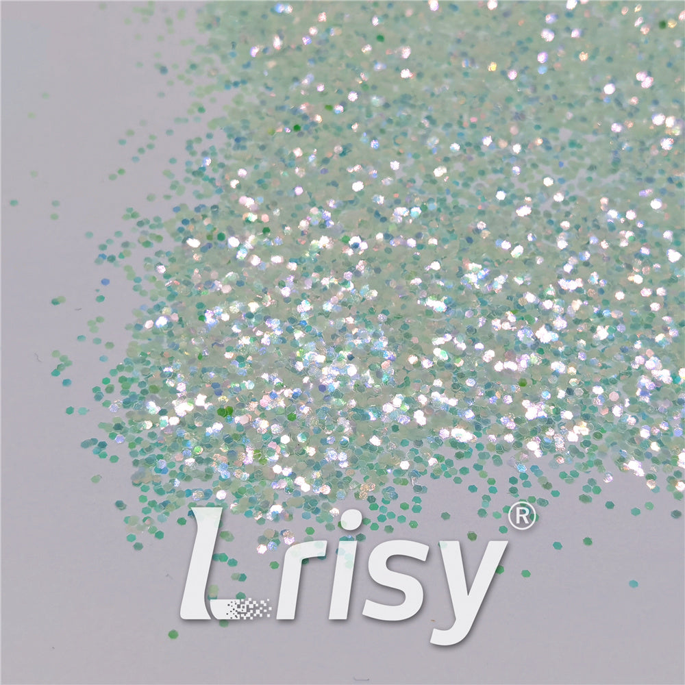 1mm High Brightness Iridescent Green Chunky Glitter FC325