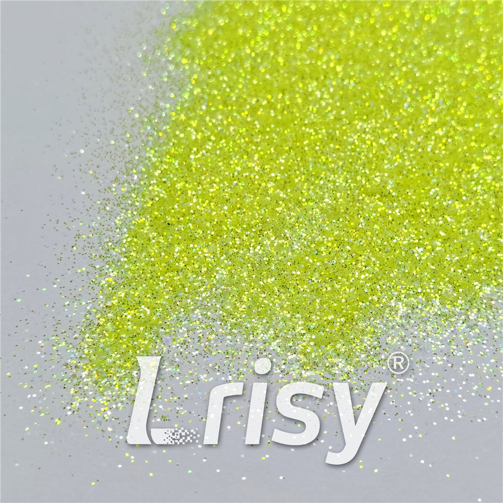 0.2/0.4mm Holographic and Fluorescent Green Mixed High Brightness Glitter HL02