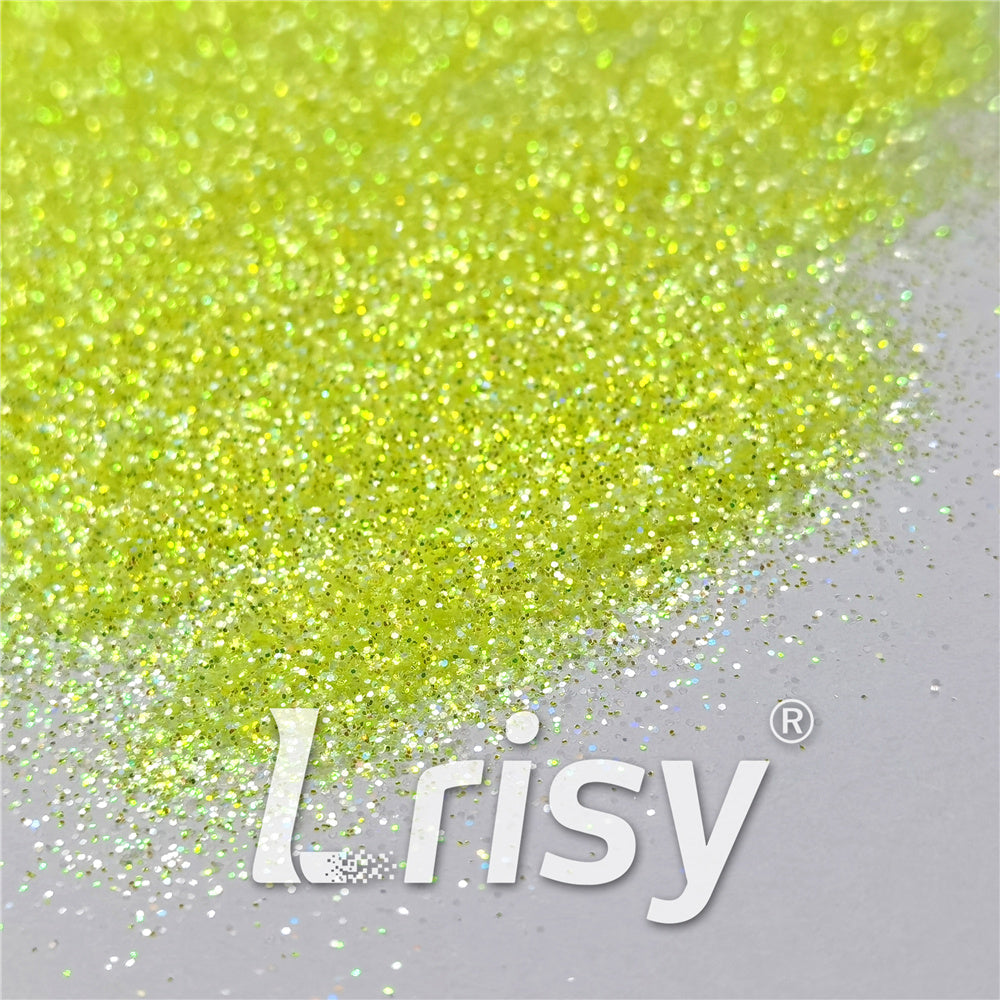 0.2/0.4mm Holographic and Fluorescent Green Mixed High Brightness Glitter HL02