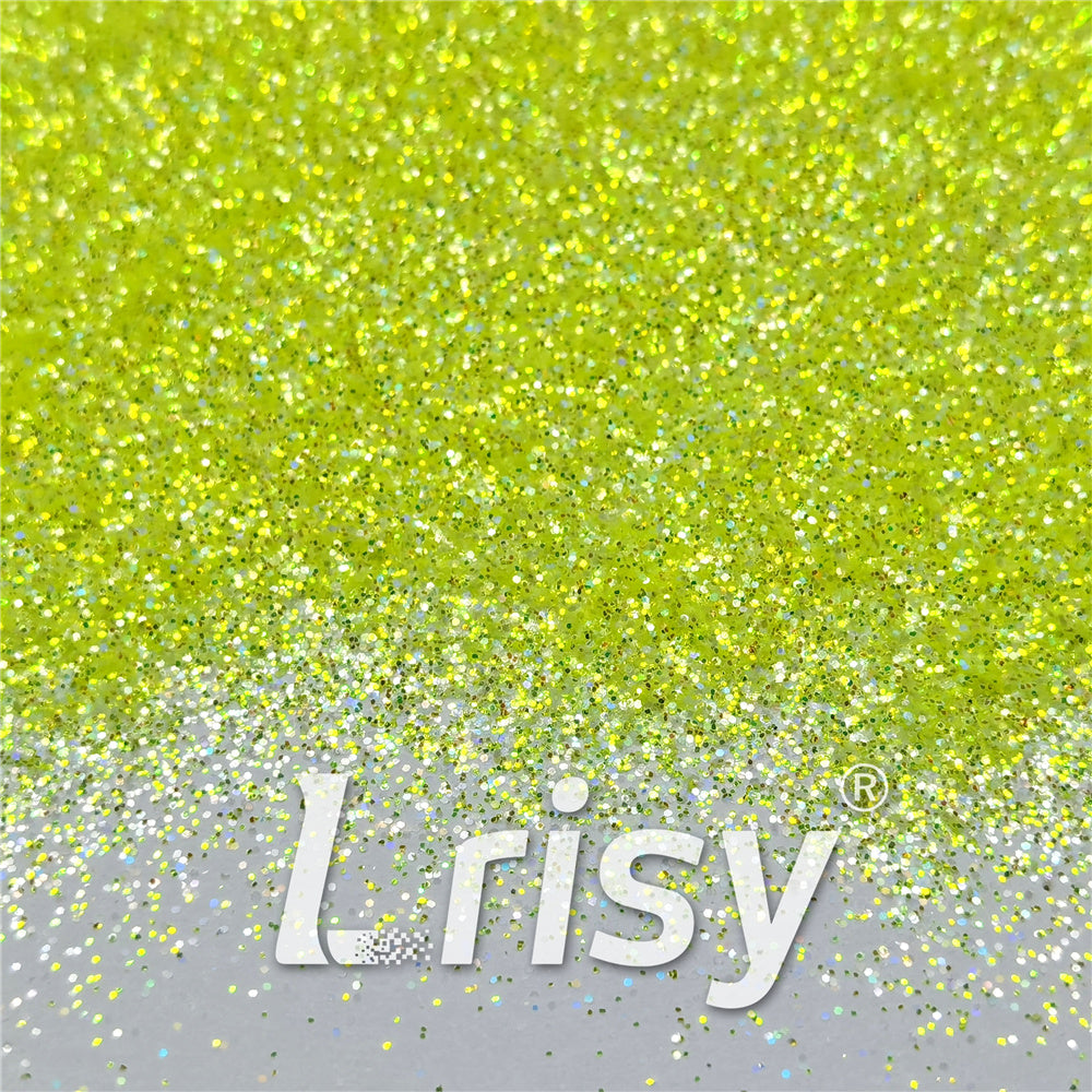 0.2/0.4mm Holographic and Fluorescent Green Mixed High Brightness Glitter HL02