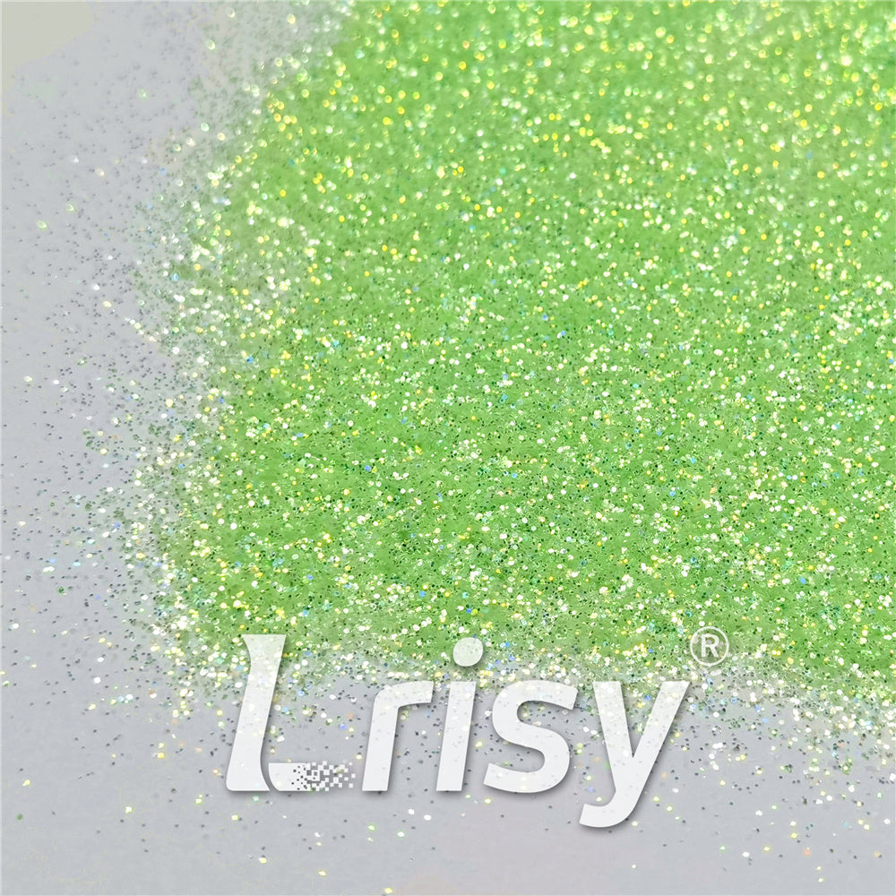 0.2/0.4mm Holographic and Fluorescent Green Mixed High Brightness Glitter HL04