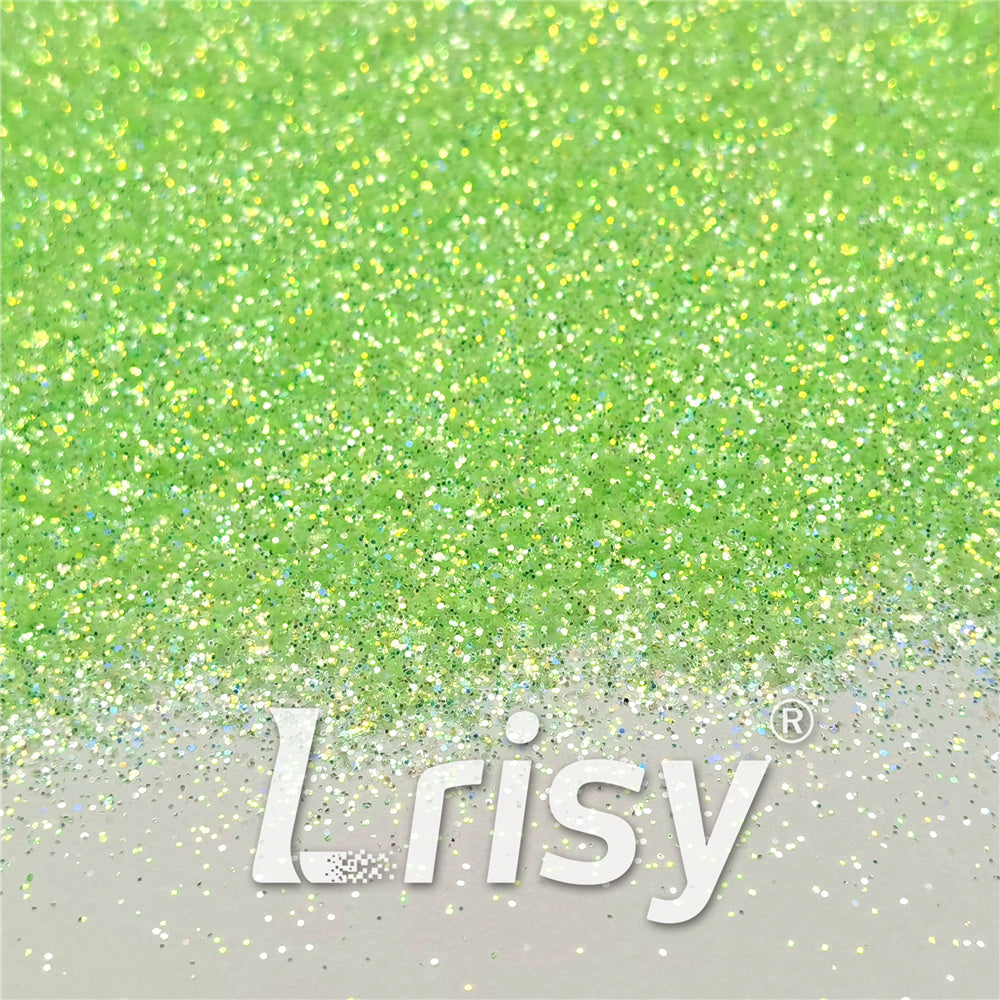 0.2/0.4mm Holographic and Fluorescent Green Mixed High Brightness Glitter HL04