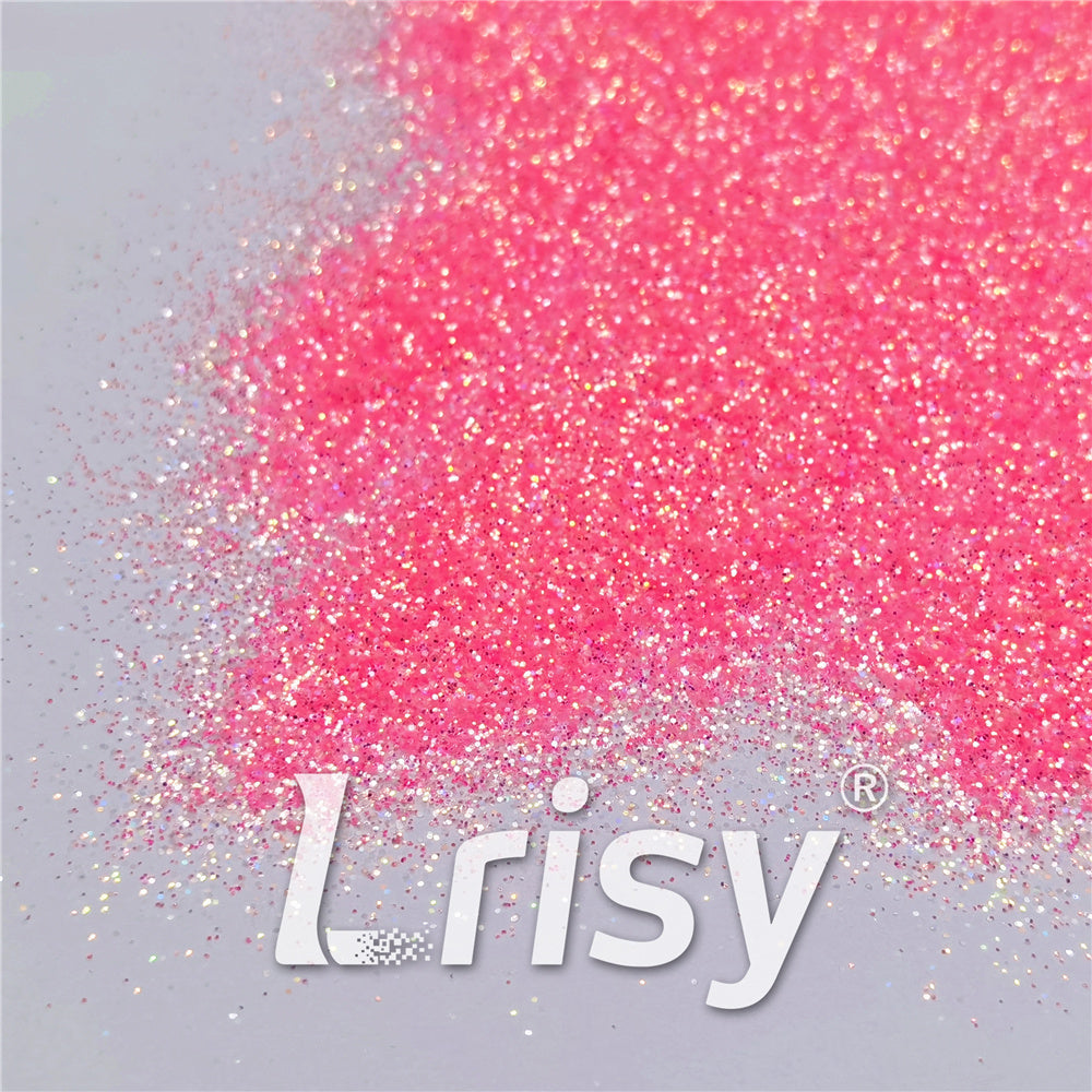 0.2/0.4mm Holographic and Fluorescent Pink Mixed High Brightness Glitter HL09