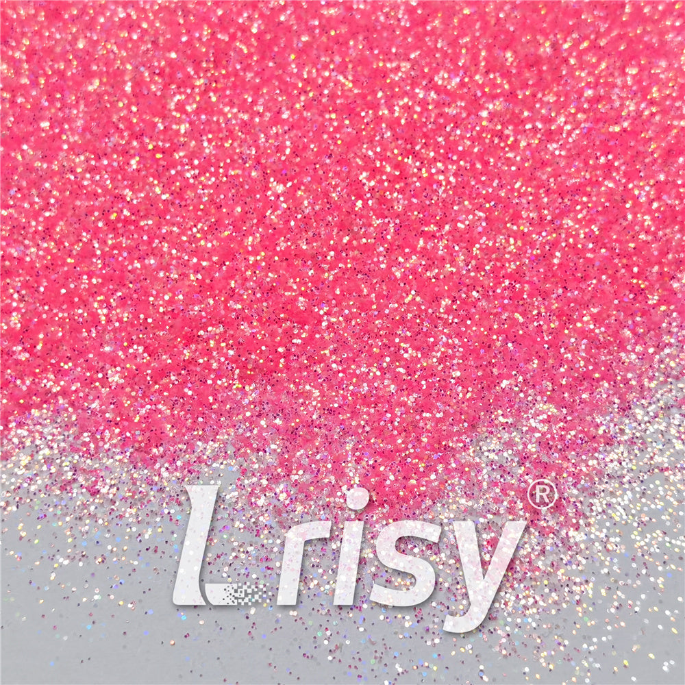 0.2/0.4mm Holographic and Fluorescent Pink Mixed High Brightness Glitter HL09