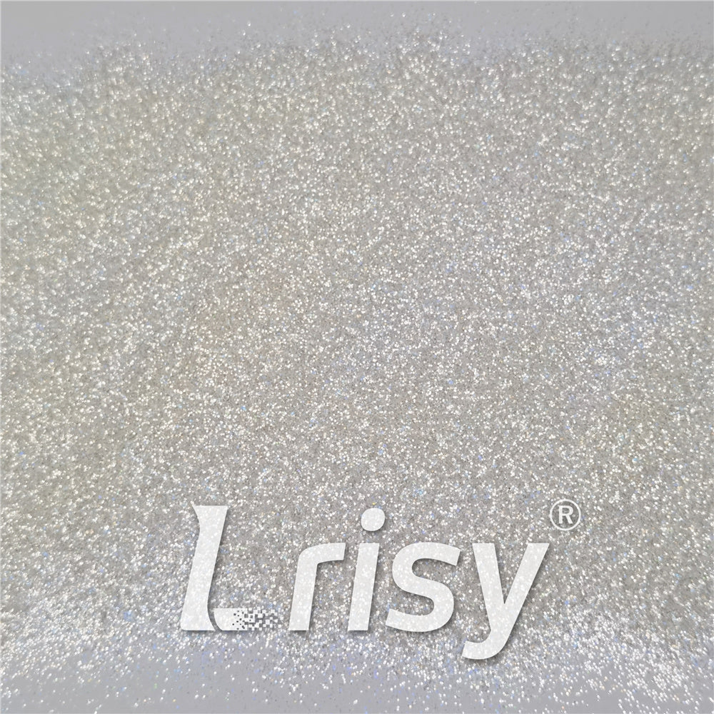 0.4mm Translucent Holographic White Glitter HL01