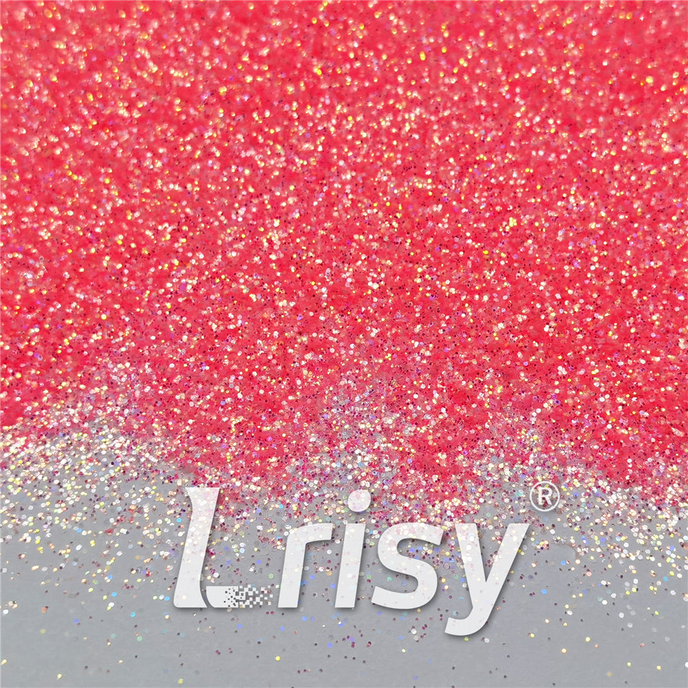 0.2/0.4mm Holographic and Fluorescent Red Mixed High Brightness Glitter HL05
