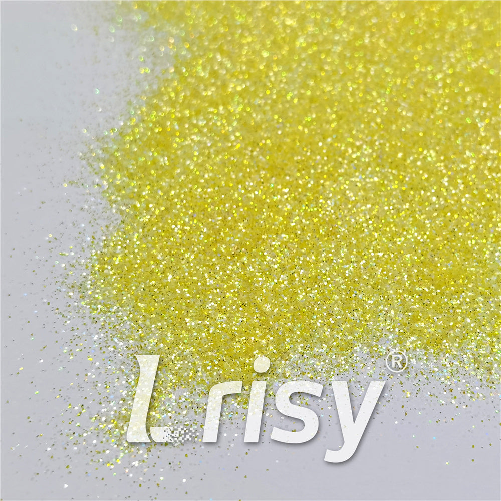 0.2/0.4mm Holographic and Fluorescent Yellow Mixed High Brightness Glitter HL03