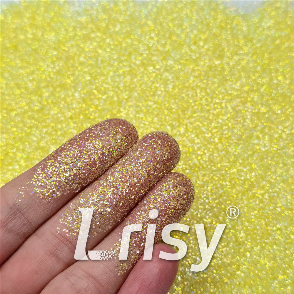 0.2/0.4mm Holographic and Fluorescent Yellow Mixed High Brightness Glitter HL03