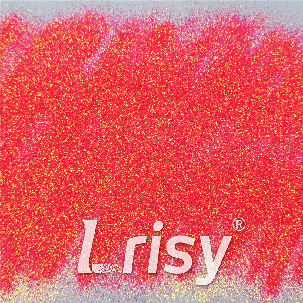0.3mm Fluorescent Reddish Orange High Brightness Iridescent Glitter FC334
