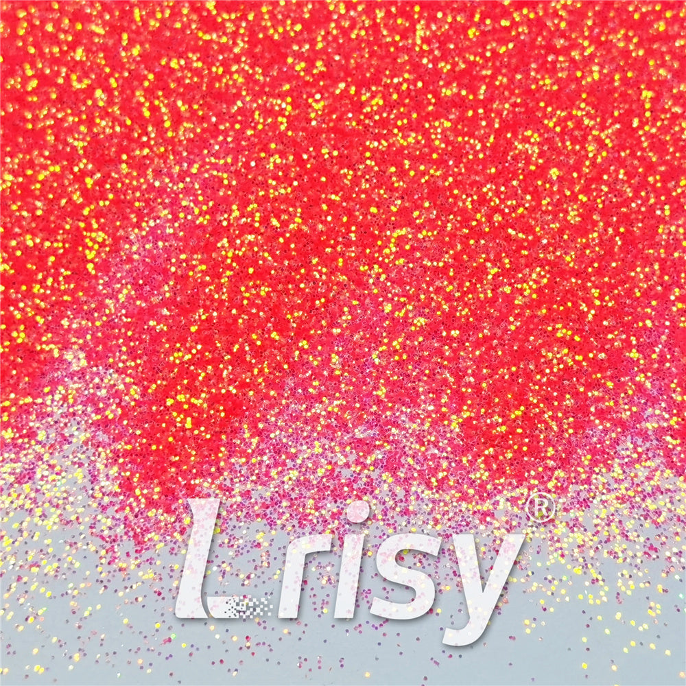 0.3mm Fluorescent Reddish Orange High Brightness Iridescent Glitter FC334