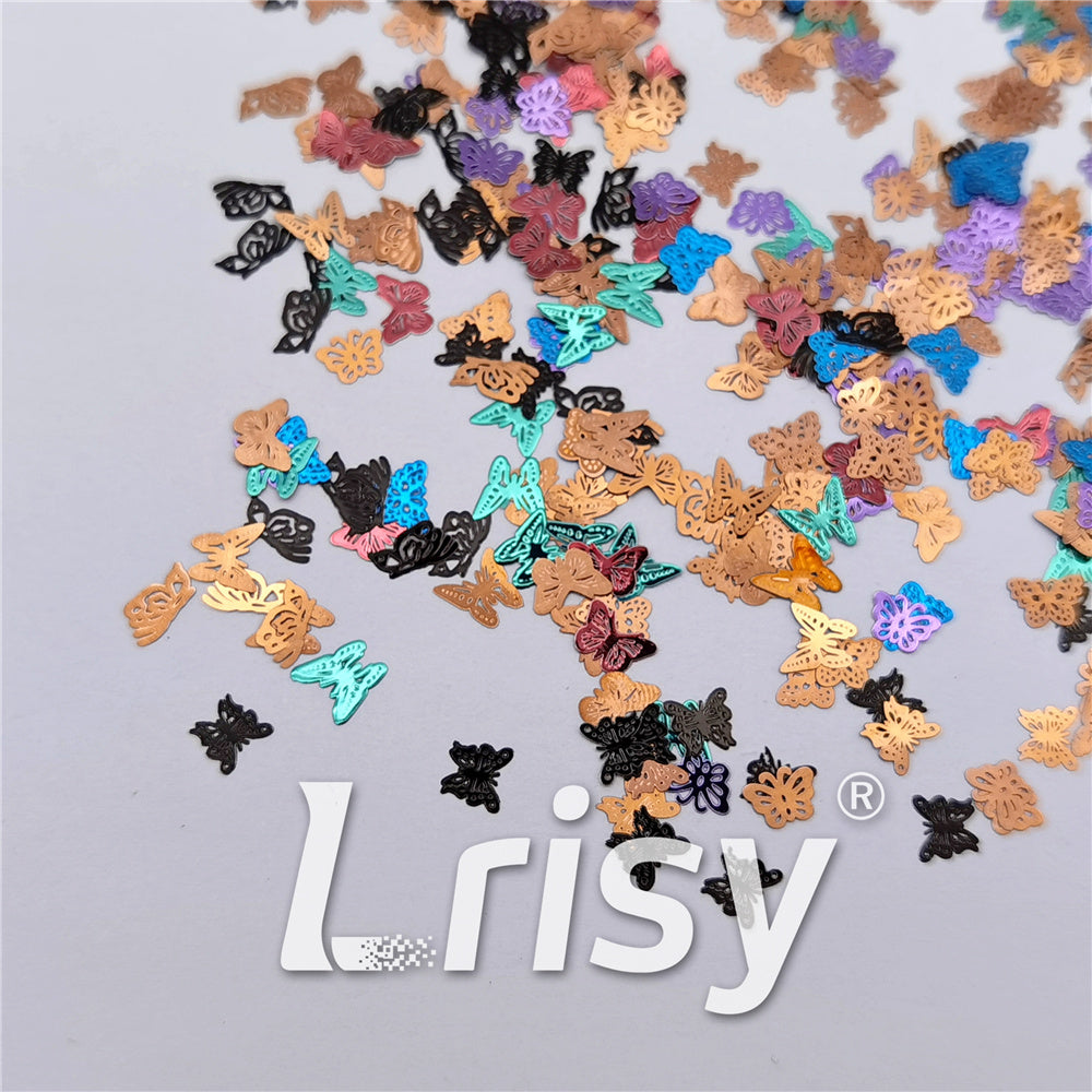 Hollow Out Butterfly Shaped Mixed Metal Glitter MC215