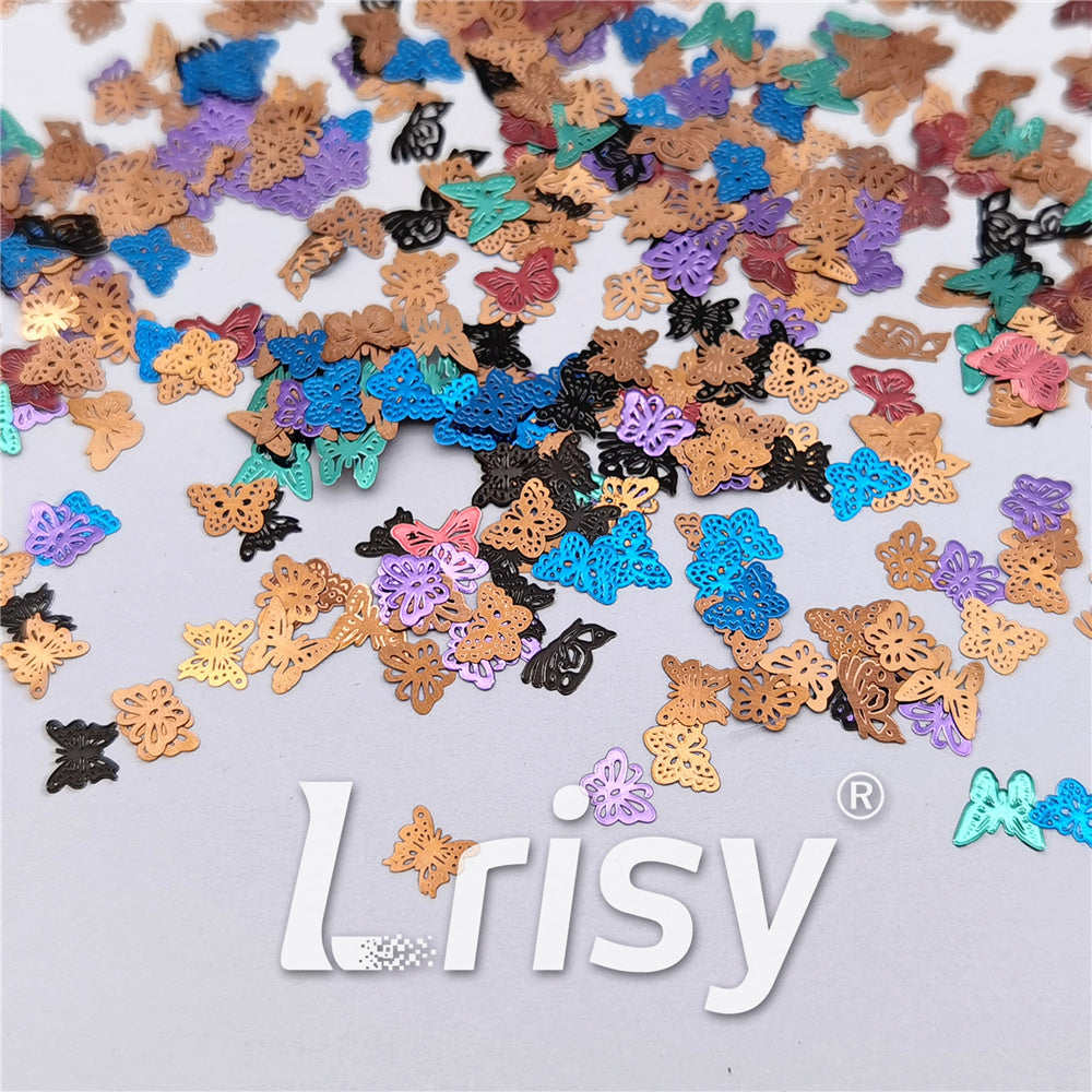 Hollow Out Butterfly Shaped Mixed Metal Glitter MC215
