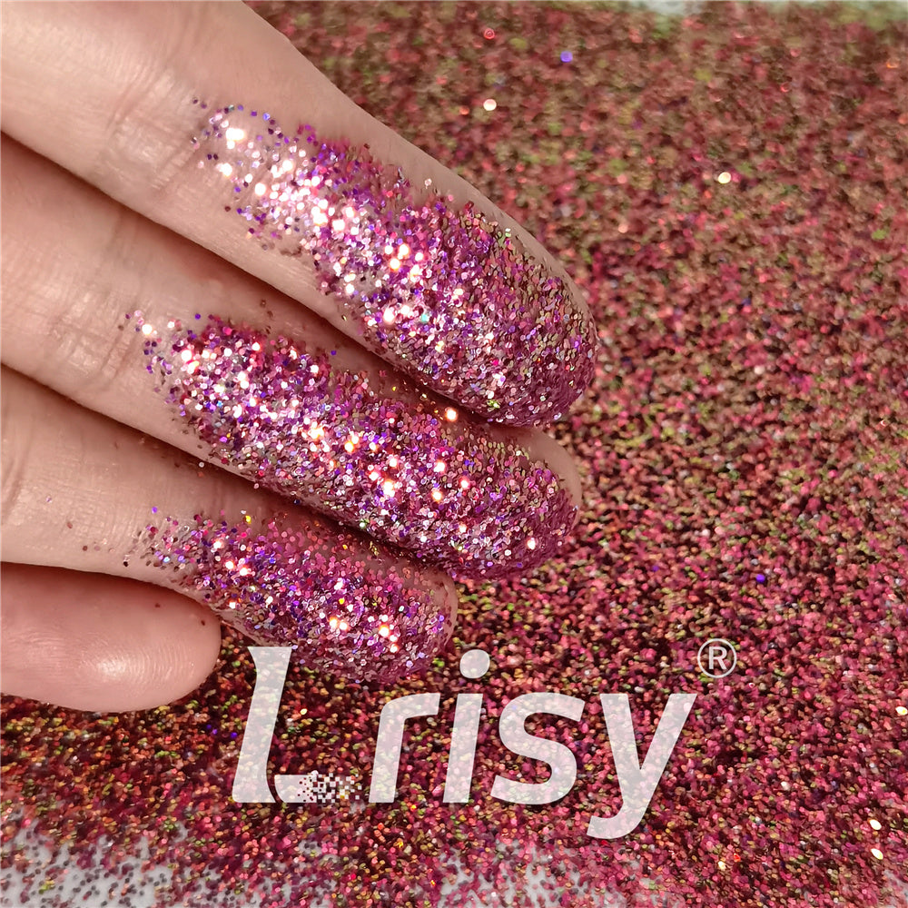 0.4mm Iridescent Phantom Rose Red Color Shift Glitter C-BSL011