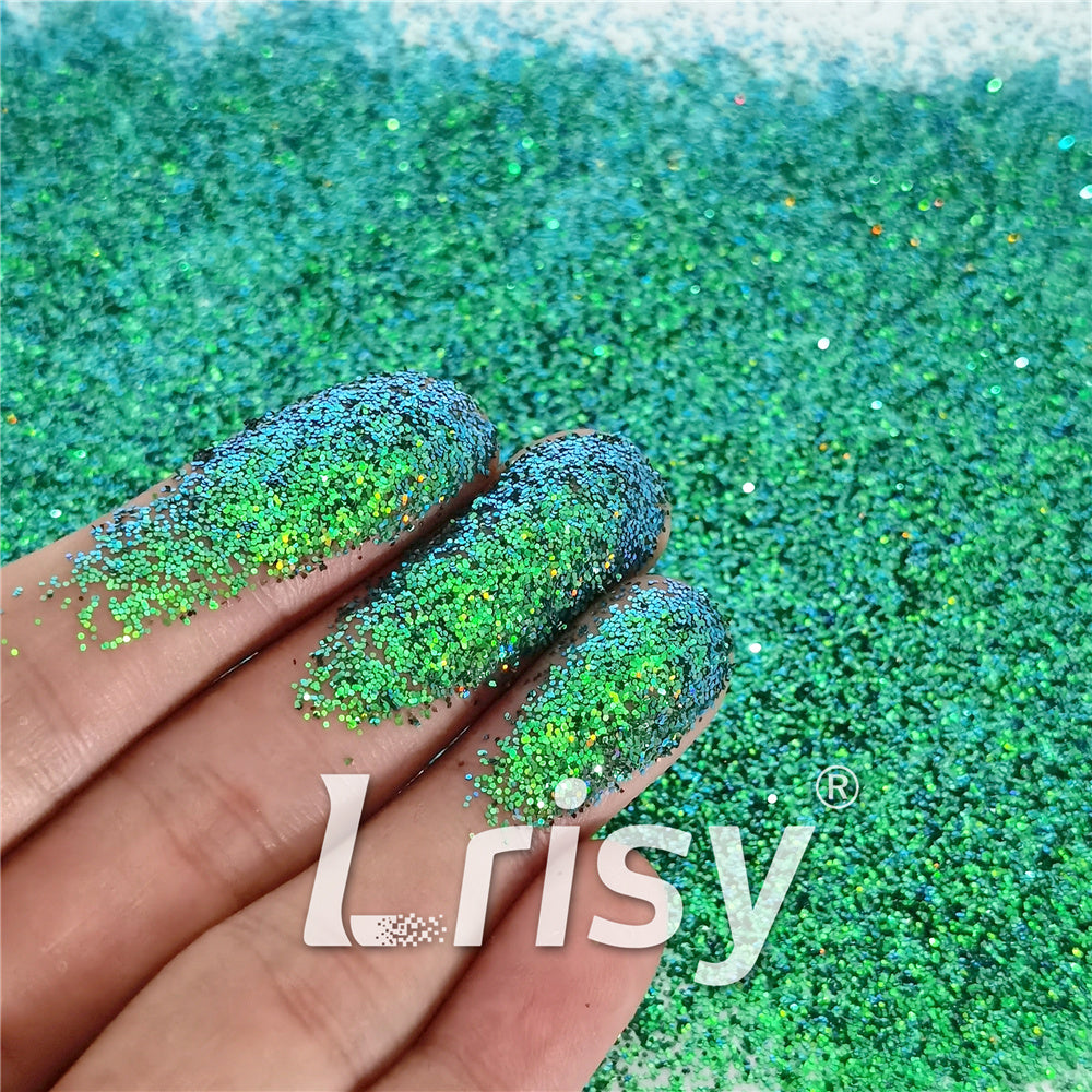 0.4mm Iridescent Phantom Lake Green Color Shift Glitter C-BSL006