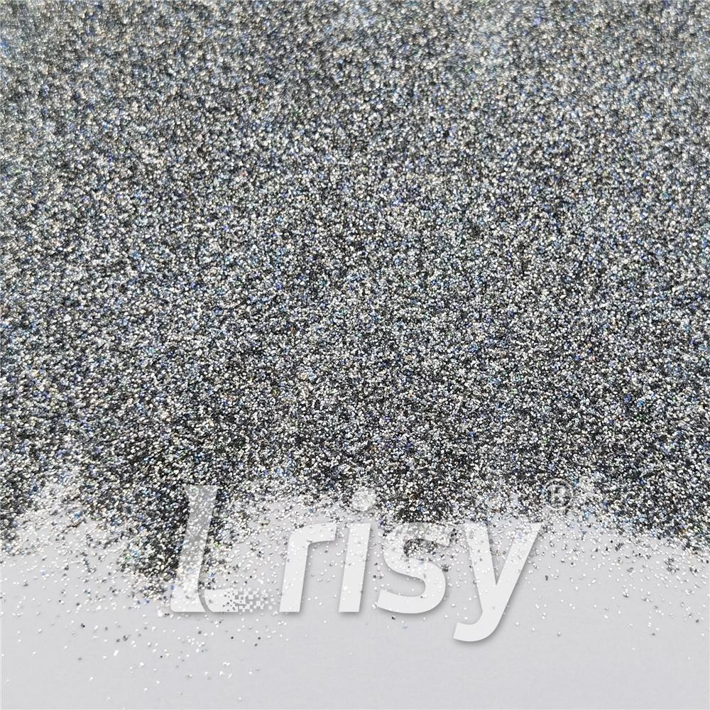 0.2mm Solvent Resistance Holographic Silver Glitter For Nail Polish LS0100