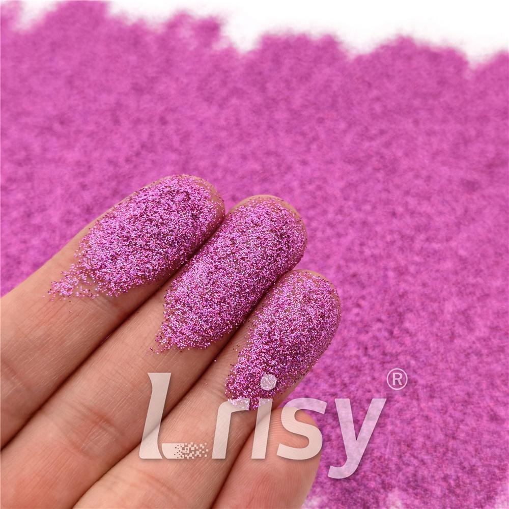 0.2mm Solvent Resistance Holographic Pink Glitter For Nail Polish LS0901