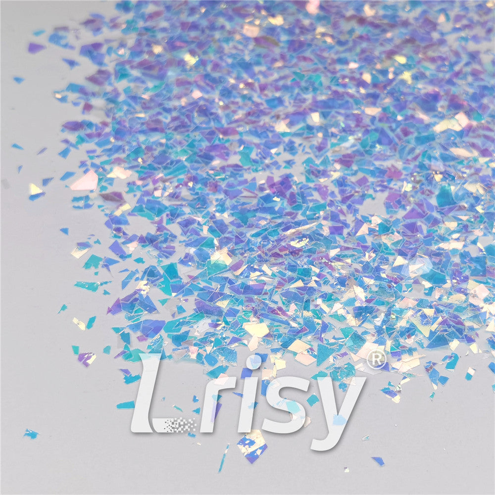 Iridescent Cellophane Glitter Flakes Shard C021 4x4