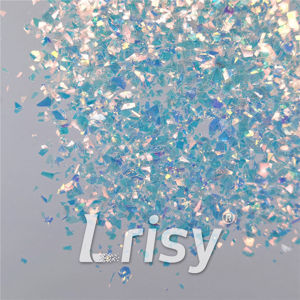 Iridescent Cellophane Glitter Flakes Shard C021 4x4