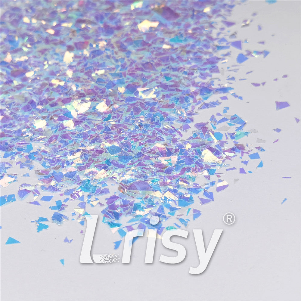 Iridescent Cellophane Glitter Flakes Shard C021 4x4